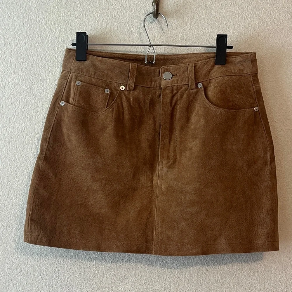 BlankNYC PECAN suede mini SKIRT